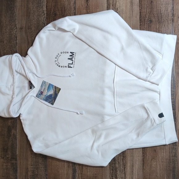 *NWT* Scandinavian Explorer Flåm Norway Pullover Hoodie Size XXL in White - Picture 1 of 10